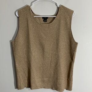 iOS Metallic Sparkle Tan Tank Size XL, good condition - holiday, party